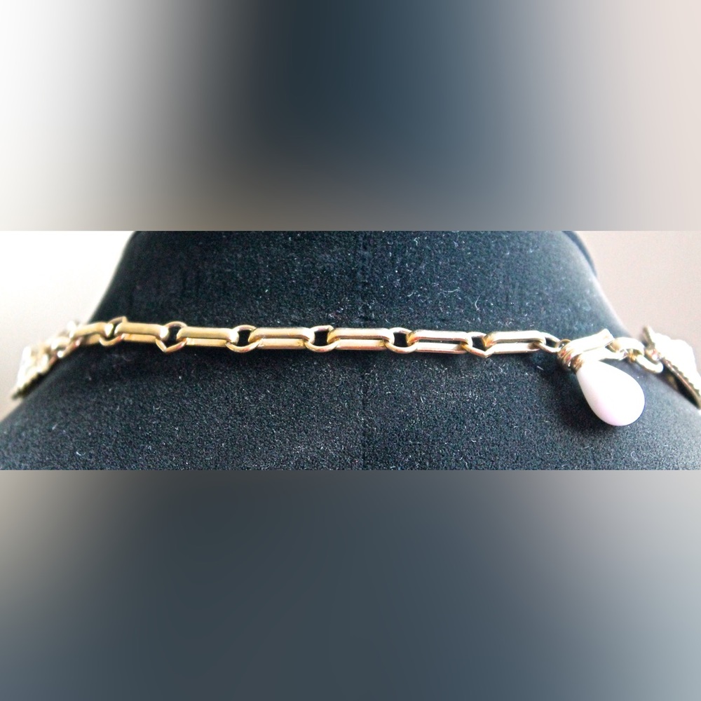 CORO HEART NECKLACE CREAM GOLD CHECK VINTAGE 15 INCH 13 LINKS - Picture 10 of 10